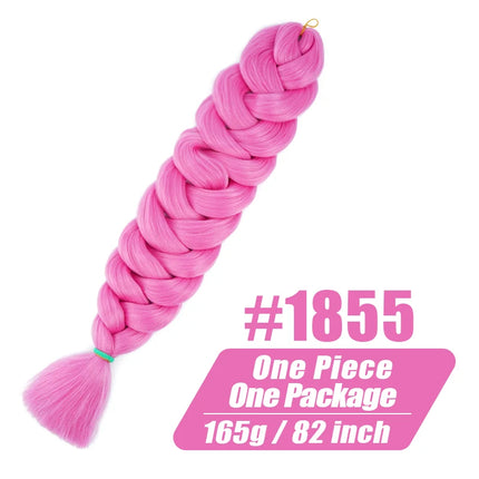 82 Inch Long Kanekalon Jumbo Braiding Hair Synthetic Braids Crochet Hair Extensions 165g Pre Stretched Braid For Black Women