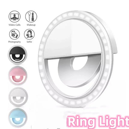 1pcs Mini Selfie Ring Light Mobile Phone Fill light Lens LED Selfie Lamp Ring for IPhone Selfie Smartphone Selfie Ring Light
