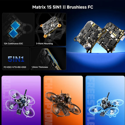 BETAFPV Air65 II Brushless Whoop Quadcopter Racing Freestyle Drone ELRS 2.4G 5.8G 25mw~400mw VTX C03 Camera Matrix 1S 5IN1 II FC