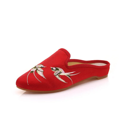 Chinese Style Summer Harajuku Slippers Women Shoes for Women Fashion Casual Vintage Embroidery Ethnic Style Streetwear
