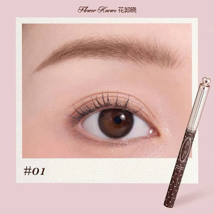 Flower Knows Sweetie Bear Dual Ended Brow Gel and Pencil Set Waterproof Long Lasting Smudge Proof Natural Eyebrow Makeup Kit