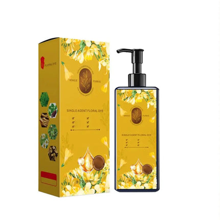 Nourishing Plant-Based Hair Color Long Lasting Natural HairDye Shampoo Plant Single Dose Floral Fragrance Dye Based HairDye