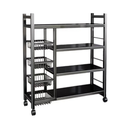 Multi-purpose mobile storage rack detachable mesh basket kitchen storage rack balcony living room shelf