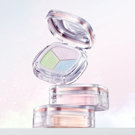O.TWO.O 2pcs Foundation Face Powder Waterproof 24H Stay Coverage Soft Focus Correct Powder Conceal Long-lasting Face Makeup