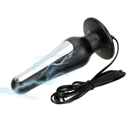 BDSM Electric Shock Pulse Metal Anal Butt Plug E-stim Massager Electro Prostate Vagina Stimulator Anus Dilator Adult Sex Toys