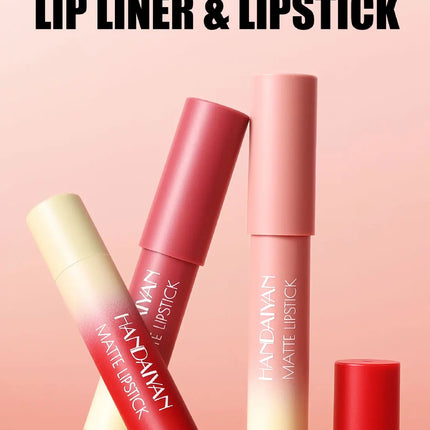 8 Colors Matte Lipstick Long Lasting Waterproof Hydrating Lip Liner Non Sticky Lightweight Velvet Lipliner Moisturizing Cosmetic
