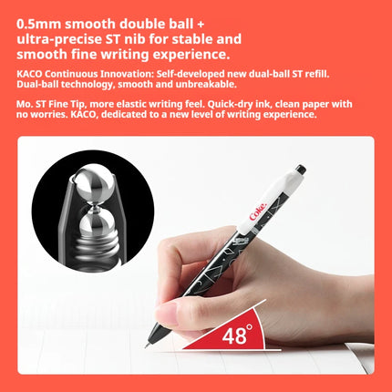 KACO Coca-Cola "Happy Bubbles" Gel Pen,Limited Teceflow Roller Pen 0.5mm Super Smooth ST Tip,Quick-Dry Ink For Journaling&Study