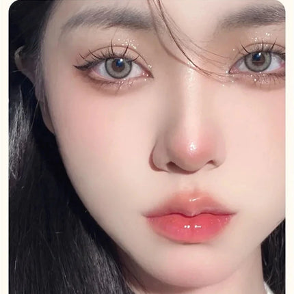 Transparent Honey Lip Oil Long-Lasting Moisturizing Lip Gloss Blam Fades Lip Lines Lipgloss with Big Brush Head Peach Milk Taste