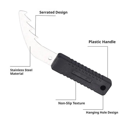 Manual Garden Weeder Mini Serrated Stainless Steel Weeding Tool Anti-Slip Handle For Easy Weed Removal Paving Gap Cleaning