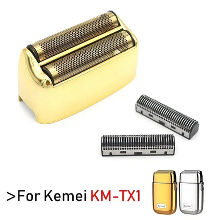 For Kemei KM-TX1 Electric Shaver Original High Quality Replacement Double Foiled Blade Net Cover Repair Accessories Wholesales