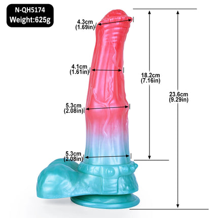 FAAK Fantasy Large Horse Dildo Sucker Silicone Multi Color Penis With Testis Sucker Female Masturbator Anal Plug For Women Men
