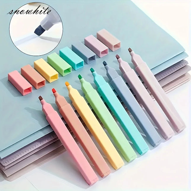 7-Piece Pastel Fluorescent Pen Set Smooth Writing Markers for Office Art School Supplies 7 Vibrant Colors Assorted Pack
