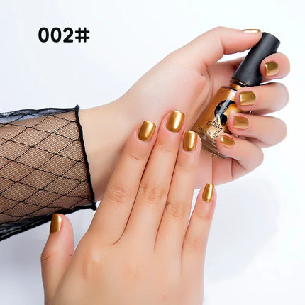 Metal Colour Nail Gel Polish Semi Permanent Mirror Gel Varnish Base Top Coat UV Gel Varnish Soak Off Nails Art Glue Nail Polish