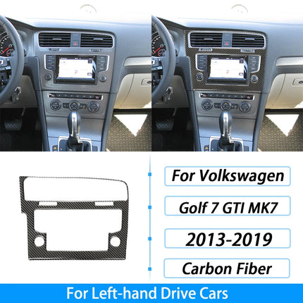 For Volkswagen Golf 7 GTI MK7 2013-2019 Carbon Fiber Gear Shift Air Outlet Window Lift Dashboard Suit Trim Car Interior Sticker