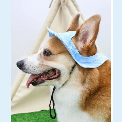 Dog Cotton Sun Hat With Ear Holes Round Brim Puppy Kitten Bucket Hat Outdoor Sun Protection Pet Caps for Small Medium Cat Dogs