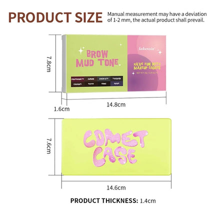  8-Color Eyebrow Cream Blush Curve Case Cream Cosmetics Palette Matte Shimmer Finishes Shadow Tones Long-Lasting Cosmetics