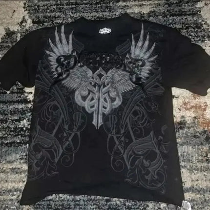 South pole High Street men Short Sleeve Y2K Graphic Print Oversized T Shirt Harajuku Gothic Round Neck Cotton Short Sleeve Tops