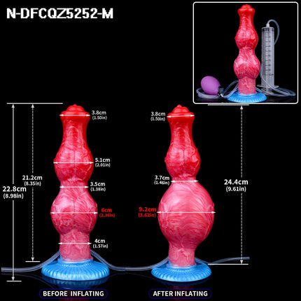 SXXY Large Ejaculation Dildo with Two Knot Inflatable Anal Plug  Squirting Penis Vaginal Masturbation Adult Sex Toys Unisex