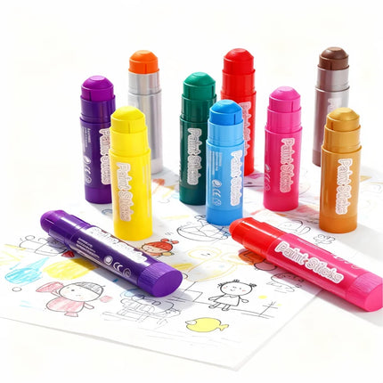 12-Color Macaron DIY Twisting Wax Crayon Set With Soft Colors, Non-staining Hands, High Coverage for Art Sketching