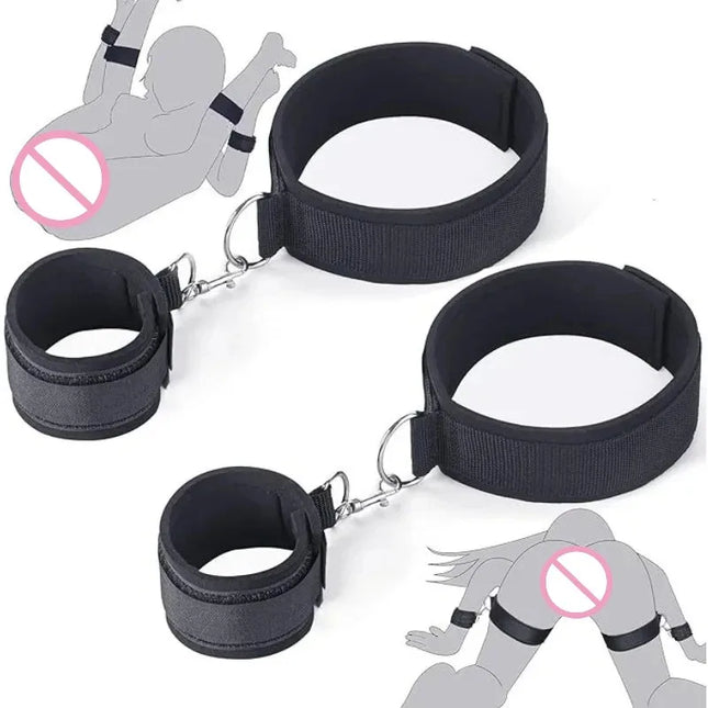 Adjustable Adult SM Hand And Leg Straps Restraints for Couples BDSM Sex Toys for Men Women Erotic Games Restraints Bondgae