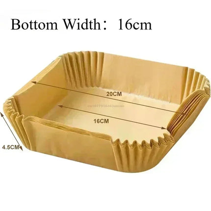 Extra Large Thickened Air Fryer Accessories Airfryer Baking Paper Disposable Paper Liner Non-Stick Parchment Oven Paper Kitchen