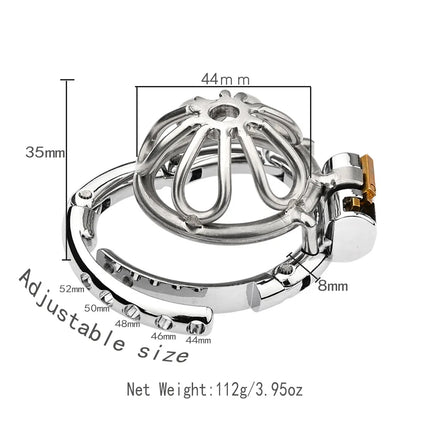 Adjustable Snap Ring Male Chastity Device Metal Cock Cage Slave BDSM Sex Toys for Men Penis Urethral Lock Adult Chastity Belt