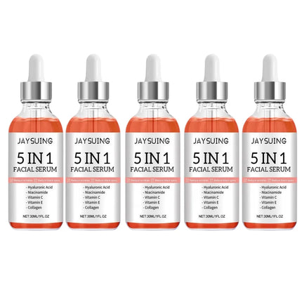 5 In 1 Hyaluronic Acid Face Serum Moisturizing Vitamin C collagen Lightning Facial Serum Shrink Pores Skin Care