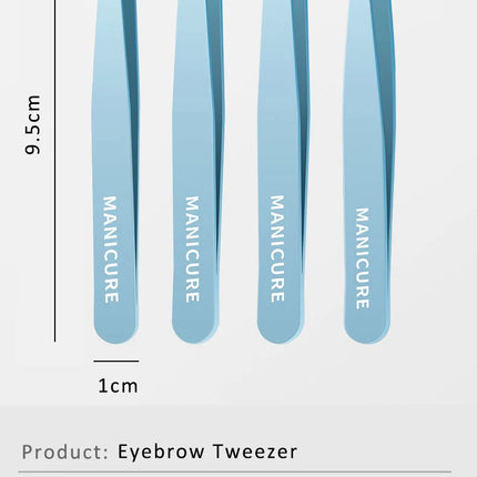 Eyebrow Tweezer Colorful Hair Beauty Fine Hairs Puller Stainless Steel Slanted Eye Brow Clips Removal Makeup Tools