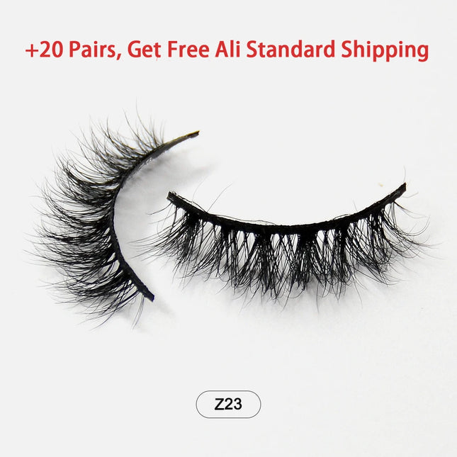 Dropshiping Makeup  Mink Lashes Fluffy Soft Full Fake Eyelashes Natural False Eyelashes Wispy Lash Extension