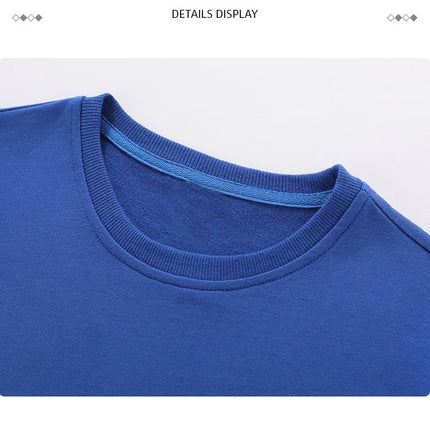 Spring Children's Cotton sweatshirt Boy and Girl Casual Solid Plain Hoodies Tops 3-10 Years Kids Long Sleeve T-shirt Cltohes