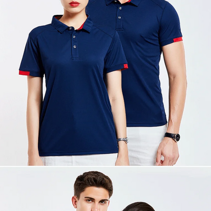 Quick-drying Short-sleeved POLO Shirt For Outdoor Sports and Fitness Breathable and Cool Mesh Lapel Top