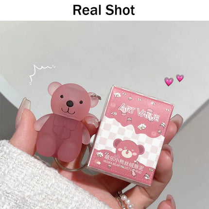 Art Value Cute Bear Velvet Lip Mud Soft Mist Whitening Silky Lip Glaze Low Saturation Tone Lipstick