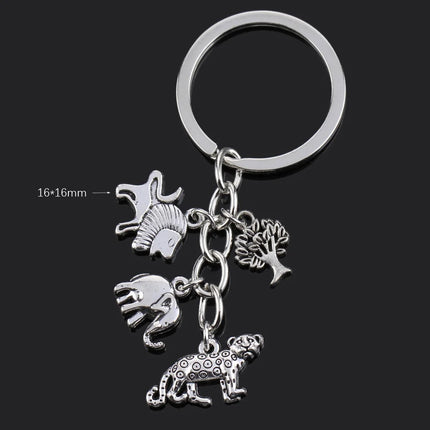 Fashion Animal Women Keychain Car Moon Cat Dog Love Heart Key Chain Friends Gift Jewelry Bag Pendant Wing Evil Eye Angel Turtles