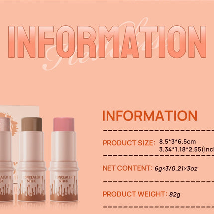 Contour Stick Set Natural Matte Finish Highlighters Shadow Waterproof Contouring Wand V-face Shaping Contour Pen Face Makeup