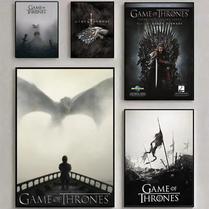 Anime G-Game Hot T-Thrones-S Poster Poster Waterproof HD Wall Art Decal Self-Adhesive Aesthetic Decor For Home Living
