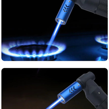 HONEST Metal Gas Lighter Jet Butane Cigar Lighter Windproof Kitchen Pipe BBQ Jewelry Welding Lighter Men's Outdoor Gadgets