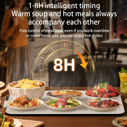 TINSOL Food Heating and Insulation Mat Foldable Silicone Heating Mat Portable Insulation Mat 8-Level Temperature Adjustment