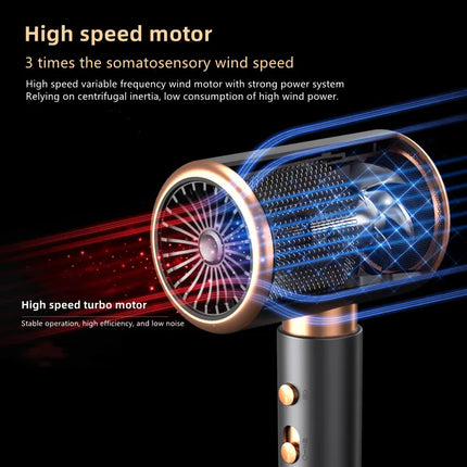2400W High-Power 15-Second Fast Drying Negative Ion Constant Temperature Hot And Cold Air High-Speed Hair Dryer EU/US/UK Plug