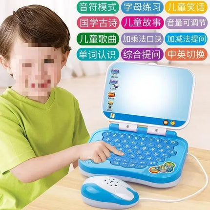 Early Education Learning Machine Erasable Writable Multifunction Computer Toys Bilingual Learning Small Laptop Toy
