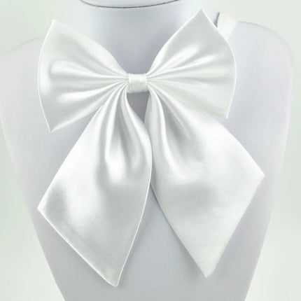 Solid Color Bright Collar Flower for Girls College Style No Hand Knotting Student Uniform Bow Tie Simple Daily Shirt Accessories