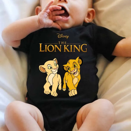 Kawaii The Lion King Printed Baby Clothes Bodysuits & One-pieces for Newborn Summer Short Sleeves Baby Rompers Jumpsuits