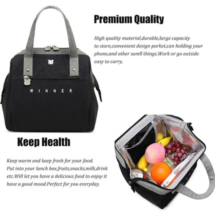 Winner New Thermal Insulated Lunch Box Tote Cooler Bag Bento Pouch Lunch Container School Food Storage Bags