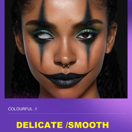 8PCS Halloween Matte Lipstick Set Dark Black Vampire Yellow Velvet Lipsticks for Face Body Painting Creative DIY Makeup Cosmetic