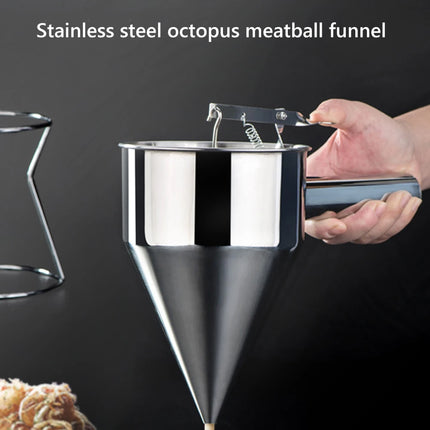 Stainless Steel Kitchen Funnel Environmentally Octopus Ball Funnel Practical Gadgets Heat-resistance for Family Restaurant Hotel