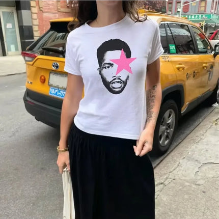 Rapper Frank Retro Graphic Cotton T-Shirt Women's Hip Hop Ocean Album Clothing Men's T-Shirts Y2K Unisex Blond Fashion Summer