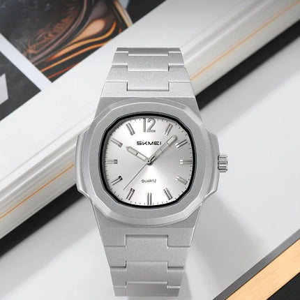 Skmei Bracelet Watches for Men Analog Display 50M Waterproof Simple Style Quartz Wristwatch
