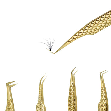 False Eyelash Tweezers For Fake Eyelashes Extensions Individual Curved Strip Lashes Eyebrow Hair Clip Tongs Nail Art Makeup Tool