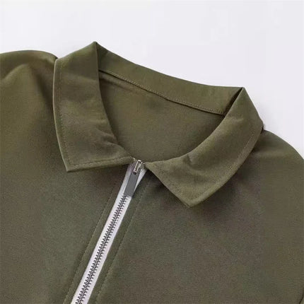 Men's Fashion Half-Zip Collar Polo Shirt, Solid Color Slim Fit Short Sleeve Top, Available in 11 Colors, Casual Men's Top S-5XL
