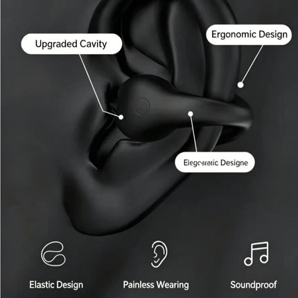 X22 Wireless Bluetooth Earphones Ear-clip LED Power Display Headset Sport Earbuds for Phone HD Sound Game Headphones With Mic