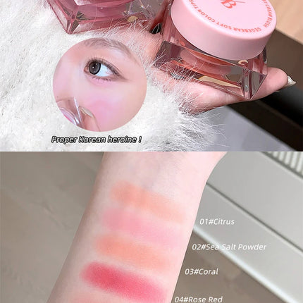 Gegebear Soft Blush Cream Tender and Multi-color Korean Style Contouring Lip Gloss Multi-purpose Rouge Cream